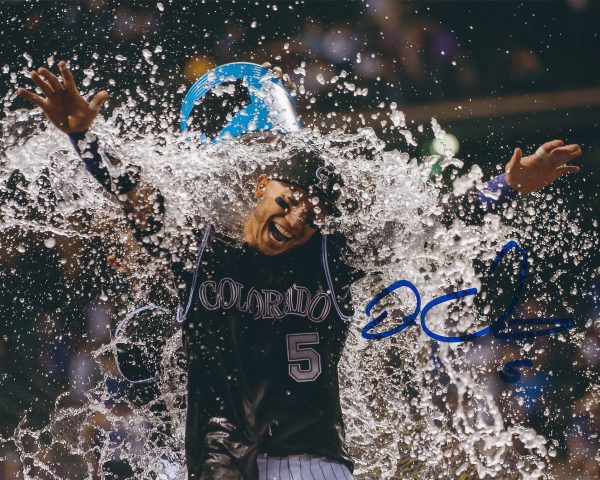 AUTOGRAPHED CARLOS GONZALEZ 8X10 Colorado Rockies Photo