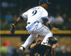 AUTOGRAPHED JEAN SEGURA 8X10 Milwaukee Brewers Photo