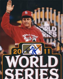 Autographed TONY LARUSSA  8X10 St. Louis Cardinals photo