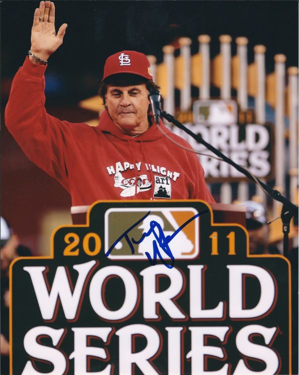 Autographed TONY LARUSSA  8X10 St. Louis Cardinals photo
