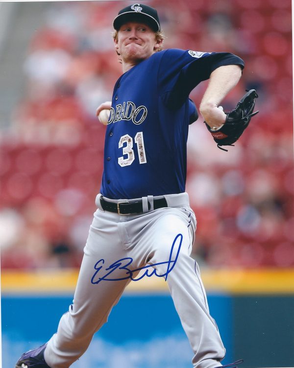 AUTOGRAPHED ED BUTLER 8X10 Colorado Rockies Photo