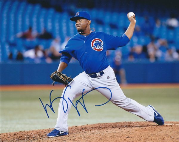 AUTOGRAPHED WESLEY WRIGHT 8X10 Chicago Cubs Photo