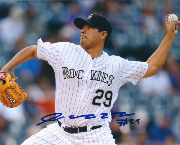 AUTOGRAPHED JORGE DELAROSA 8X10 Colorado Rockies Photo