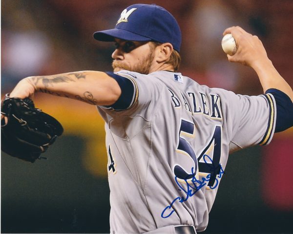 AUTOGRAPHED MICHAEL BLAZEK 8X10 Milwaukee Brewers Photo