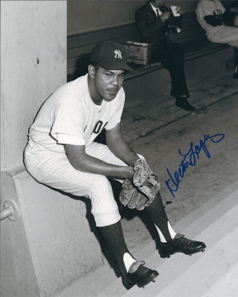 AUTOGRAPHED HECTOR LOPEZ 8X10 NEW YORK YANKEES photo Main Line Autographs