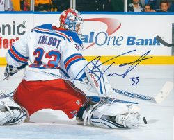Autographed CAM TALBOT  8X10 New York Rangers Photo