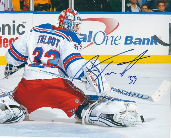 Autographed CAM TALBOT  8X10 New York Rangers Photo