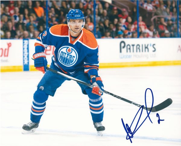 Autographed ANDREJ SEKERA 8X10 Edmonton Oilers Photo