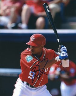 Autographed  BEN REVERE 8X10 Washington Nationals Photo