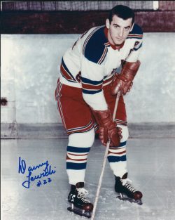 Autographed DANNY LEWICKI 8X10 New York Rangers Photo