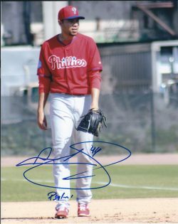 AUTOGRAPHED JEANMAR GOMEZ 8X10 Philadelphia Phillies Photo