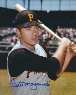 Autographed BILL MAZEROSKI 8x10 Pittsburgh Pirates Photo