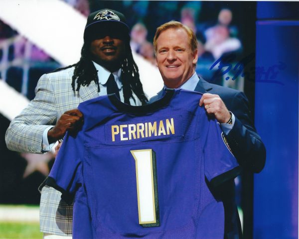 Autographed BRESHAD PERRIMAN 8X10 Baltimore Ravens Photo