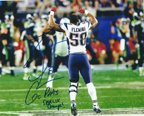 AUTOGRAPHED  DARIUS FLEMING 8X10 New England Patriots photo
