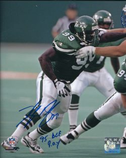 Autographed HUGH DOUGLAS 8X10 New York Jets photo