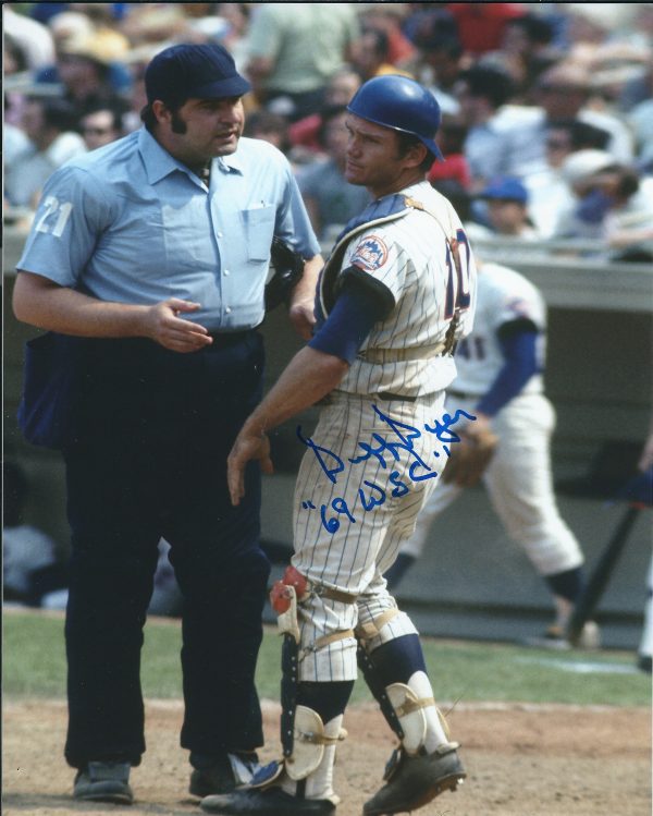 AUTOGRAPHED DUFFY DYER 8X10 New York Mets photo