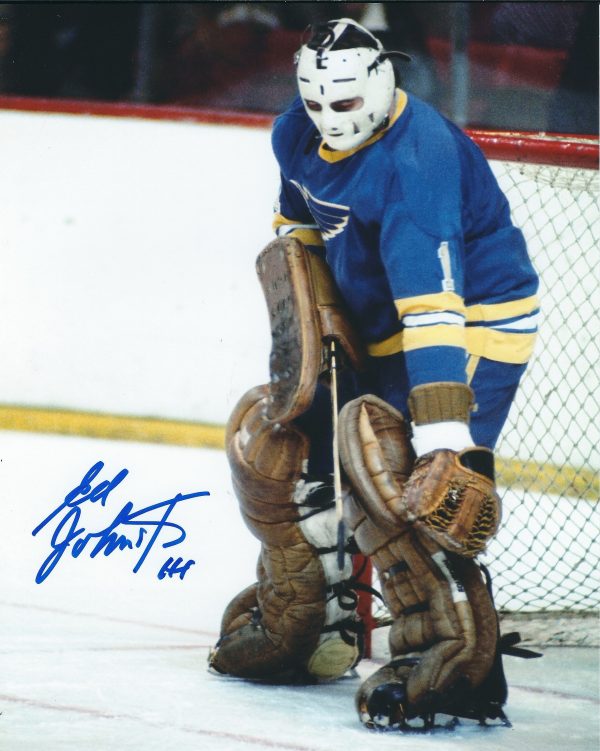 Autographed  ED JOHNSTON 8x10 St. Louis Blues Photo