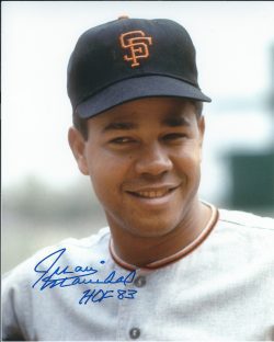 Autographed JUAN MARICHAL 8X10 San Francisco Giants photo
