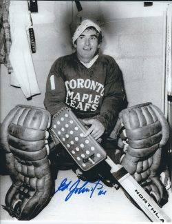 Autographed  ED JOHNSTON 8X10 Toronto Maple Leafs  photo