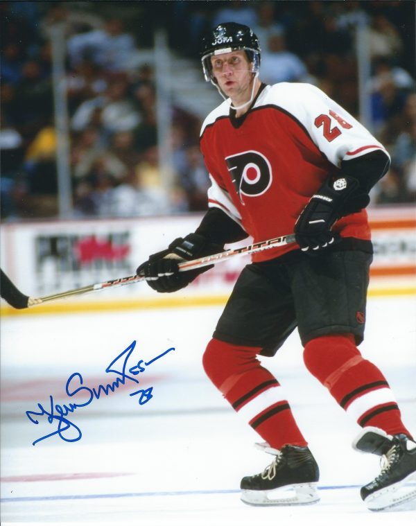 Autographed KJELL SAMUELSSON 8X10 Philadelphia Flyers Photo