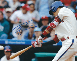 AUTOGRAPHED TYLER GOEDDEL 8X10 Philadelphia Phillies Photo