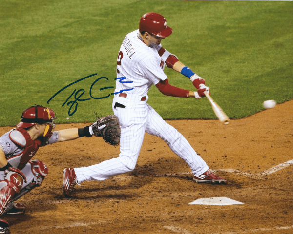 AUTOGRAPHED TYLER GOEDDEL 8X10 Philadelphia Phillies Photo