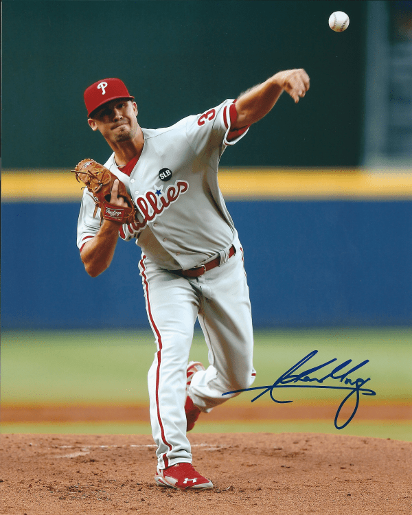 AUTOGRAPHED ADAM MORGAN 8X10 Philadelphia Phillies Photo