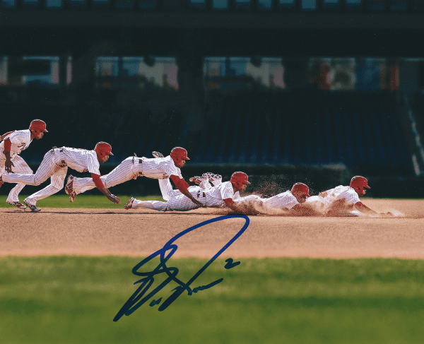 AUTOGRAPHED  BEN REVERE 8X10 Philadelphia Phillies Photo