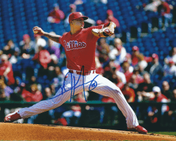 AUTOGRAPHED VINCENT VELASQUEZ 8X10 Philadelphia Phillies Photo