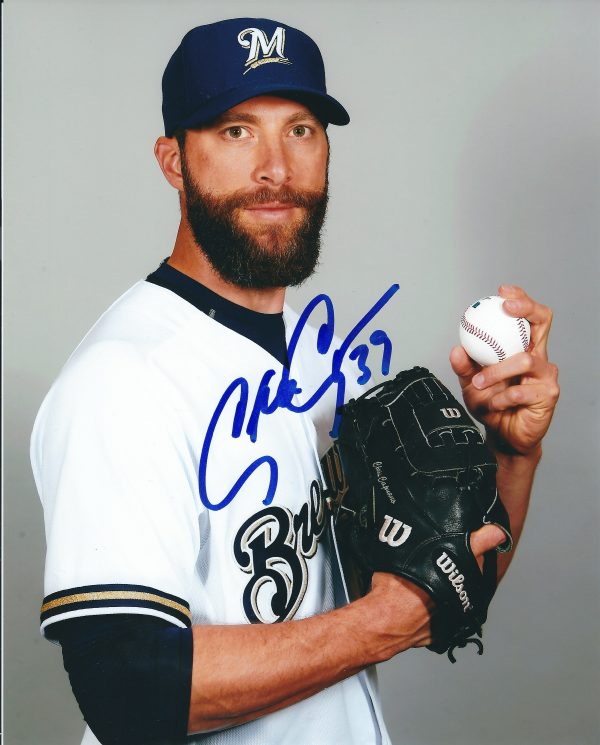 AUTOGRAPHED CHRIS CAPUANO 8X10 Milwaukee Brewers Photo