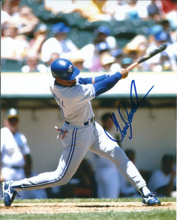 AUTOGRAPHED JUAN SAMUEL  8X10 Toronto Blue Jays Photo