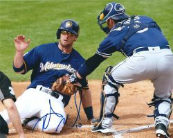 AUTOGRAPHED KIRK NIEUWENHUIS 8X10 Milwaukee Brewers Photo