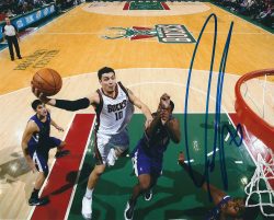 AUTOGRAPHED CARLOS DELFINO 8X10 MILWAUKEE BUCKS Photo