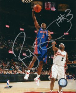 Autographed RODNEY STUCKEY  8X10 Detroit Pistons Photo