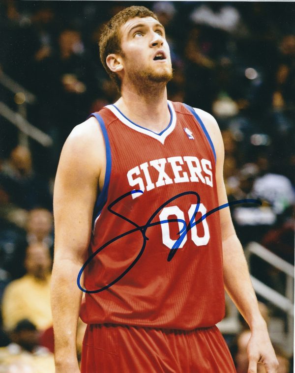 AUTOGRAPHED SPENCER HAWES 8X10  Philadelphia 76'ers photo