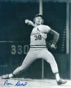 Autographed RON REED St. Louis Cardinals Sox 8x10 Photo - COA