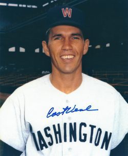 Autographed COOT VEAL Washington Senators 8x10 Photo - COA