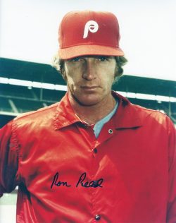 Autographed RON REED Philadelphia Phillies 8x10 Photo - COA