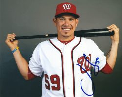 Autographed JOSE LOBATON 8X10 Washington Nationals Photo