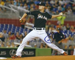 AUTOGRAPHED JUSTIN NICOLINO 8X10 Miami Marlins Photo