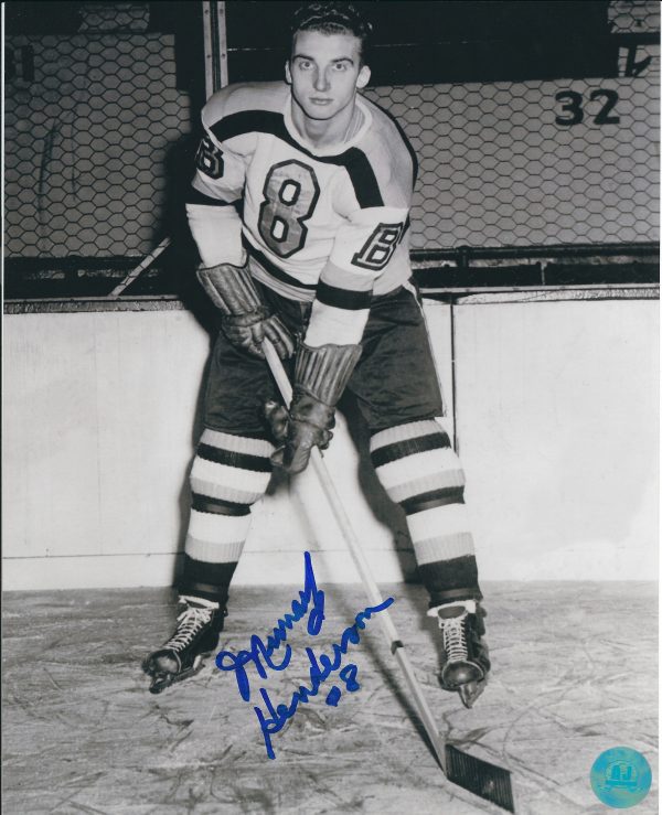 Autographed  MURRAY HENDERSON 8X10 Boston Bruins  Photo