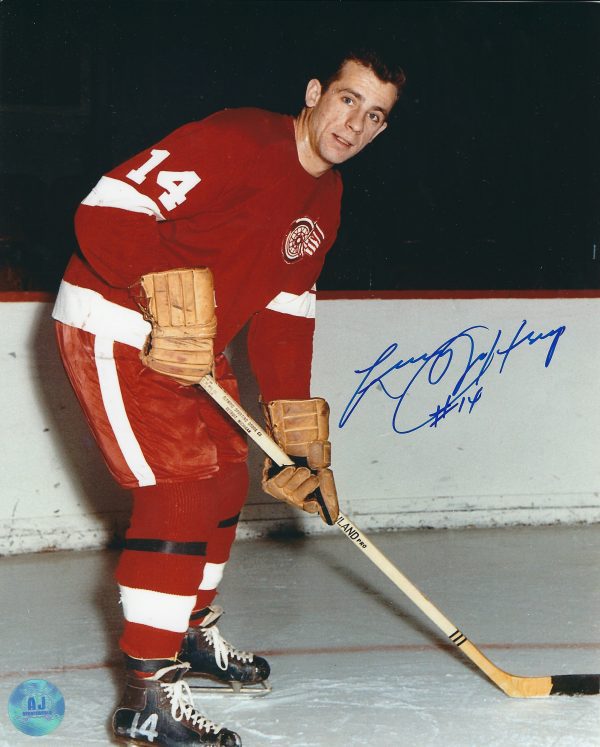 Autographed LARRY JEFFREY 8X10 Detroit Red Wings Photo