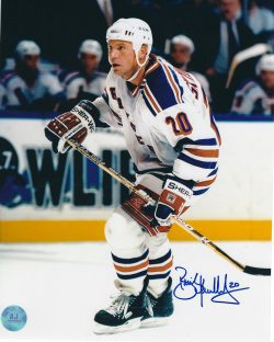 Autographed BRIAN SKRUDLAND 8X10 New York Rangers Photo