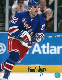 Autographed KEVIN STEVENS 8X10 New York Rangers Photo