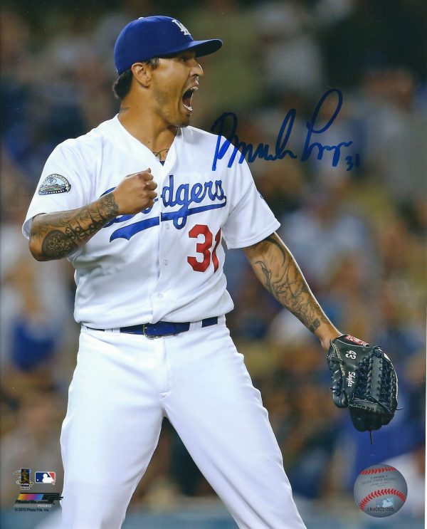 AUTOGRAPHED BRANDON LEAGUE 8x10 Los Angeles Dodgers photo