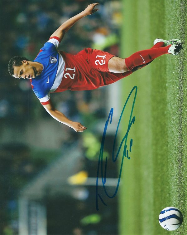 Autographed Timothy Chandler USA Men's Olympic Soccer 8X10 Photo with COA