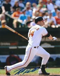 AUTOGRAPHED NOLAN REIMOLD 8X10 Baltimore Orioles Photo