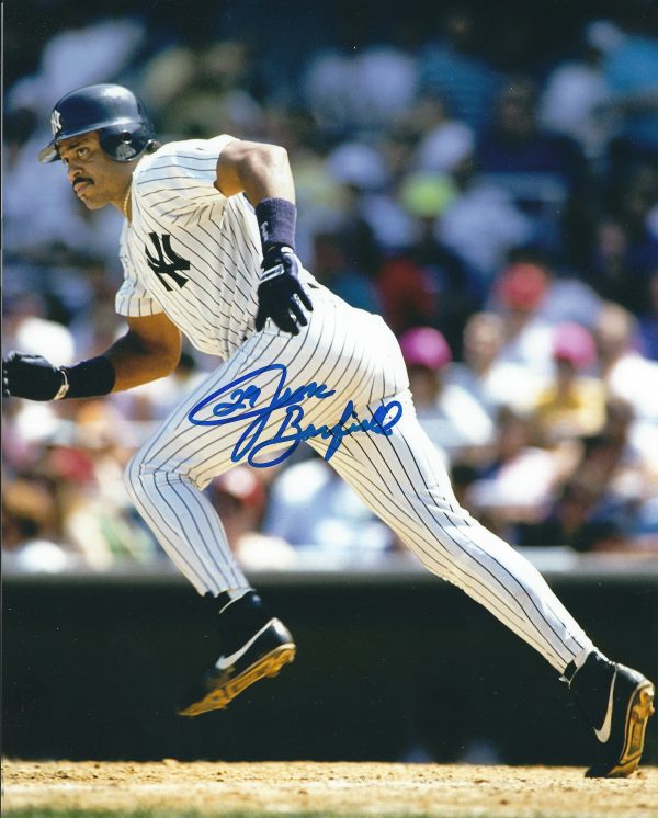 AUTOGRAPHED JESSE BARFIELD 8X10 NEW YORK YANKEES photo