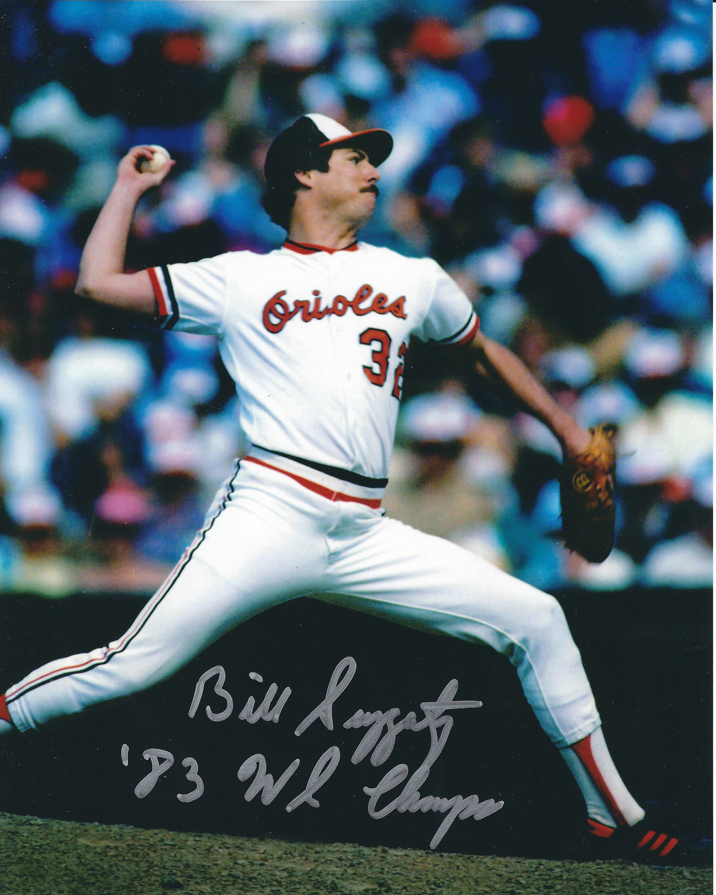 AUTOGRAPHED BILL SWAGGERTY 8X10 Baltimore Orioles Photo Main Line