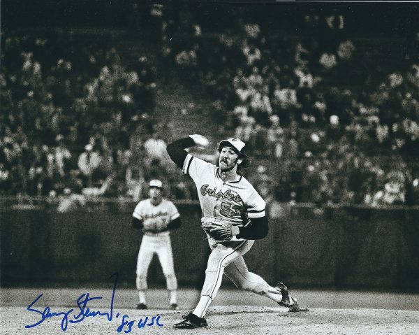 AUTOGRAPHED  SAMMY STEWART 8X10 Baltimore Orioles Photo